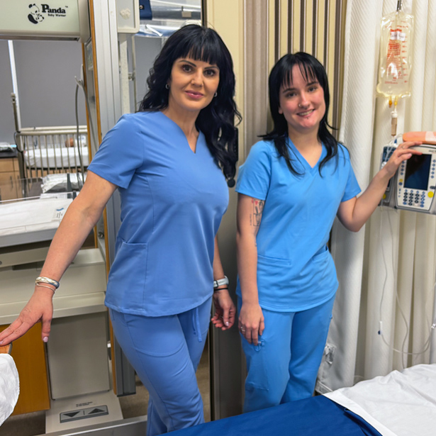 Susie Lovaglio (left) and Julianna Swyka (right) are shown in Harford Community College
